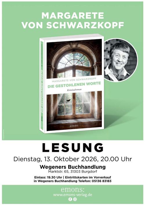 Margarethe von Schwarzkopf liest in Wegeners Buchhandlung