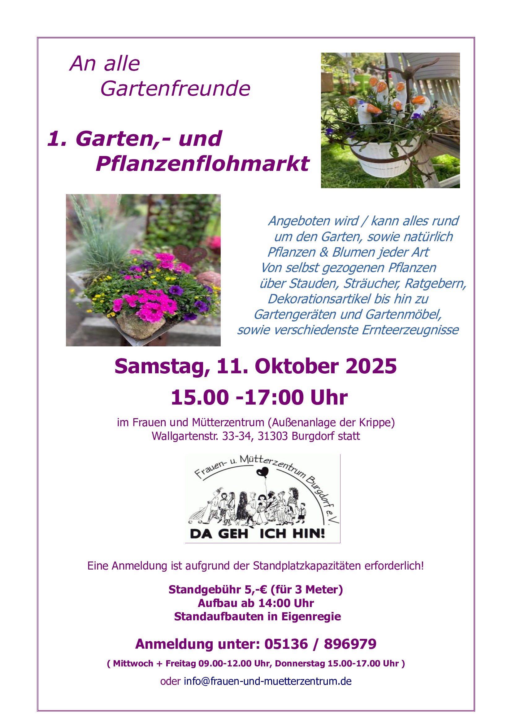 1.Gartenflohmarkt