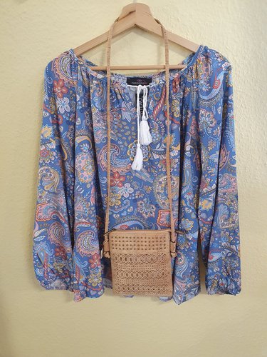 Bluse, blau