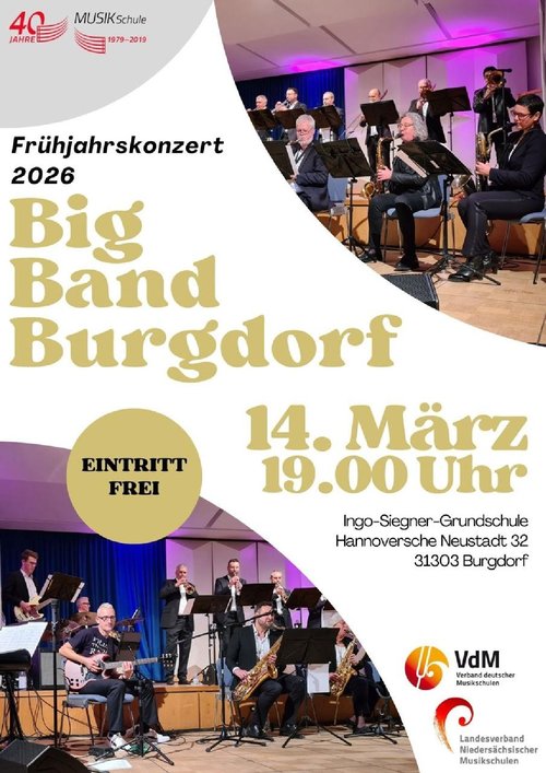 Frühjahrskonzert der Big Band Burgdorf am 14. März 2026