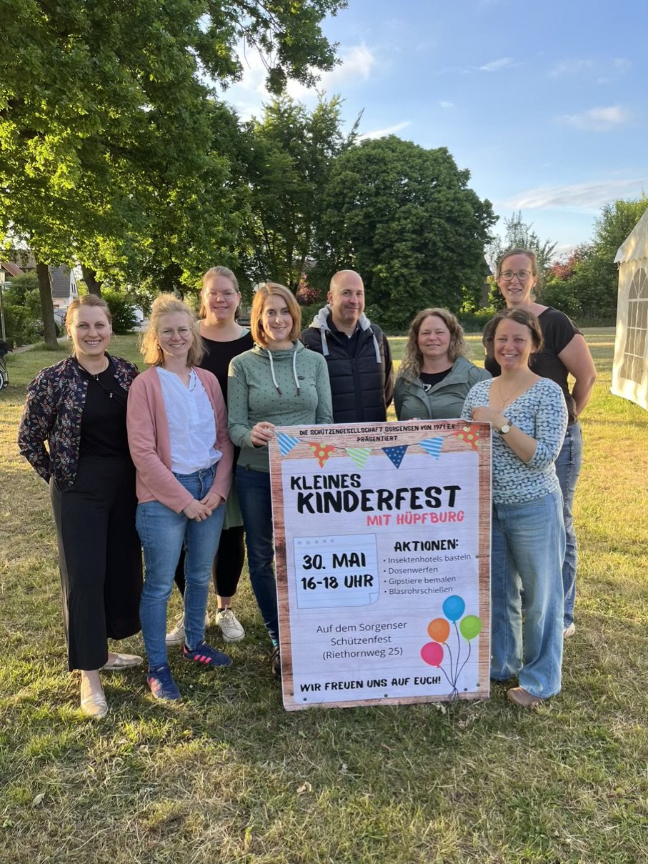 Kinderaktion zum Sorgenser Schützenfest: Nachmittag mit Hüpfburg, Bastelangeboten und Blasrohrschießen