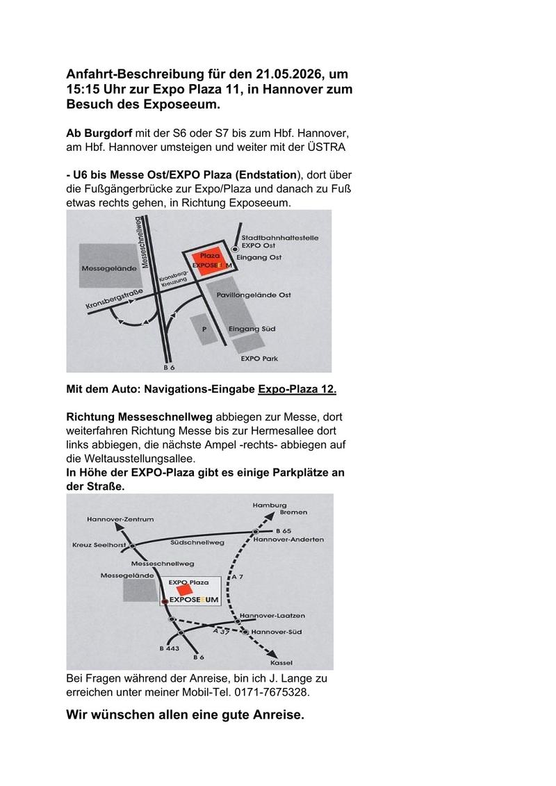 Anfahrt zum Exposeeum (1)