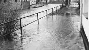 Aue-Ausstellung Aue-Hochwasser an der Poststraße 1966