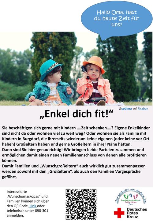 Aushang Enkel dich fit mit Link