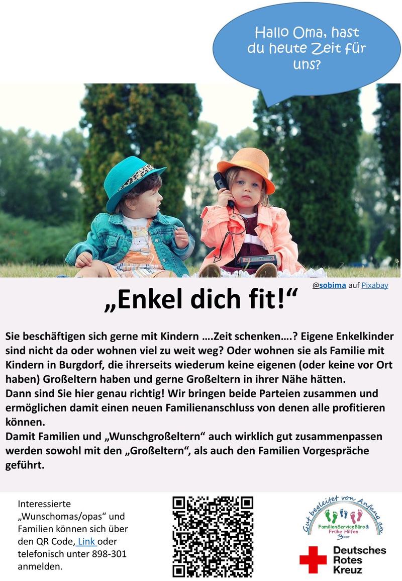 Aushang Enkel dich fit mit Link