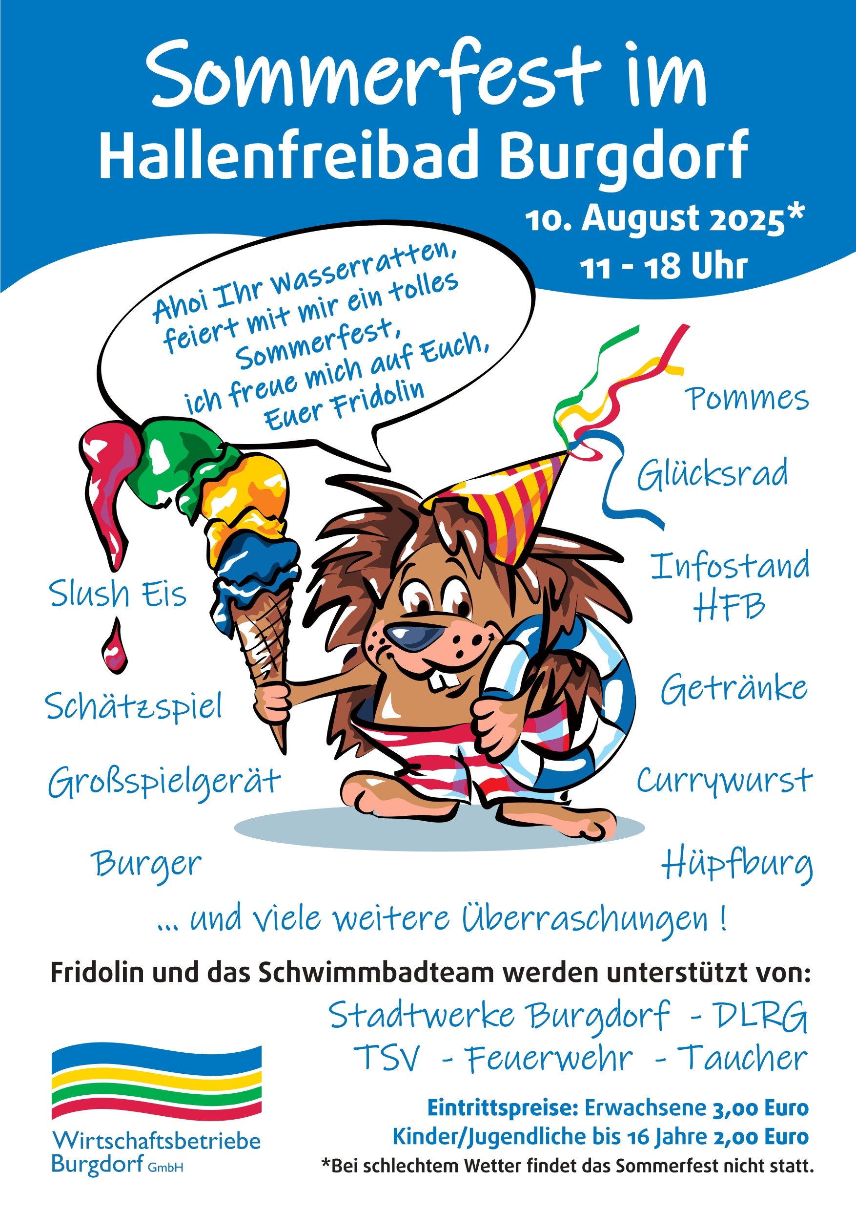 Sommerfest im Hallenfreibad: Spiel, Spaß und Aktionen am 10. August