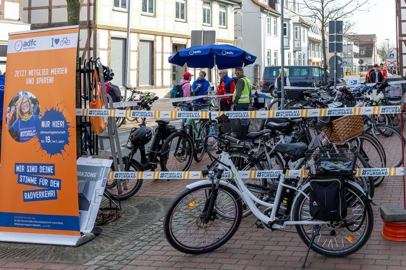 Der bewachte Fahrradparkplatz des ADFC