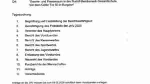 Einladung JHV 2026 Volleyball