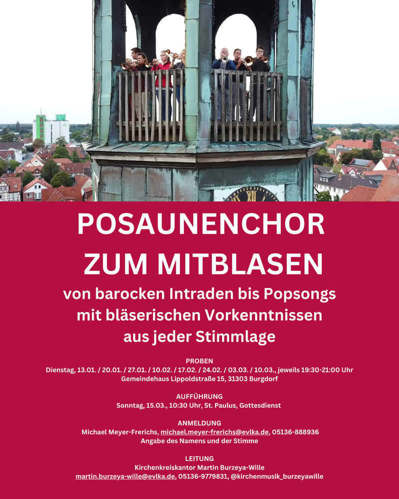 Einladung Posaunenchor zum Mitblasen 2026