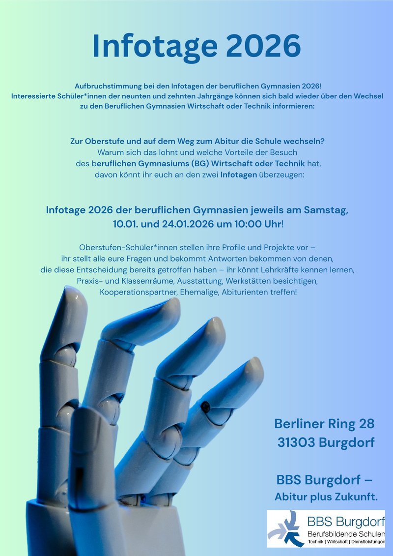 Infotage der Beruflichen Gymnasien 2026