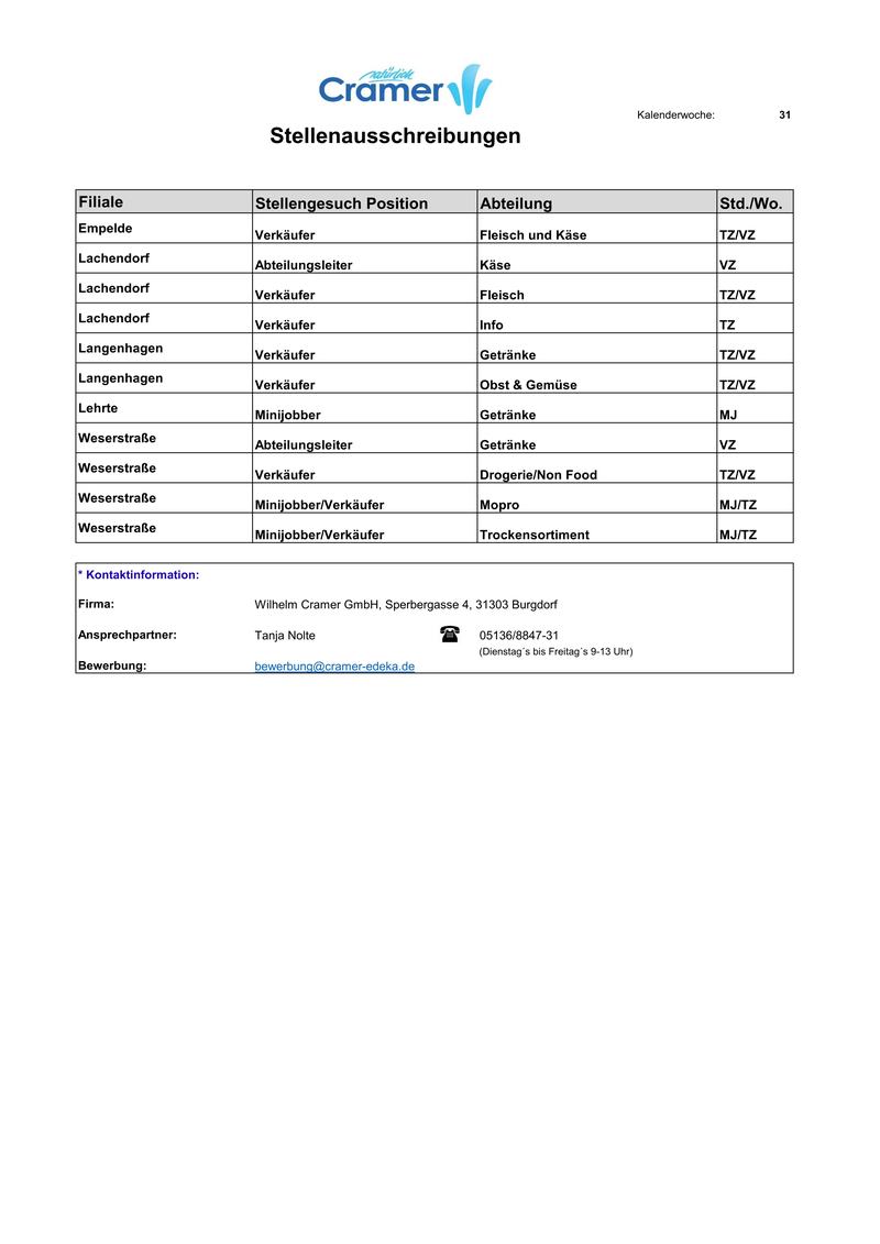 Kalenderwoche 31