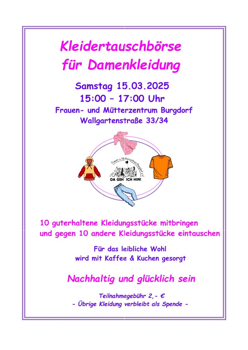 Kleiderbörse Frauen- und Mütterzentrum