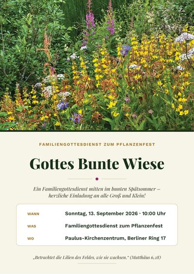Plakat Gottes Bunte Wiese