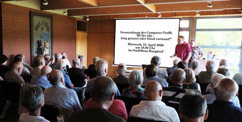 Vortrag über KI am 15. April im StadtHaus