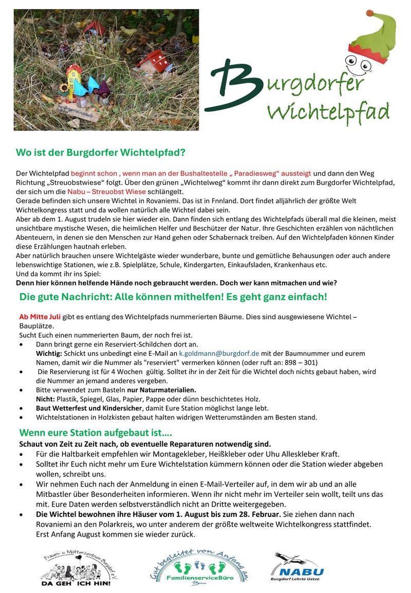 Wichtelpfad Informationen DinA4